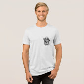 Koele Hond met Zonnebril & Hoofdtelefoon T-shirt (Voorkant volledig)