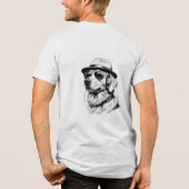 Koele Hond met Zonnebril & Hoofdtelefoon T-shirt (Achterkant)