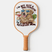 Koele hond met zonnebril nippen drink pickleball paddle (Achterkant)