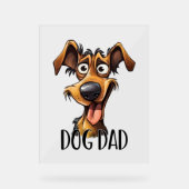 Koele hond Pap woord kunst Acryl Bord (Voorkant)