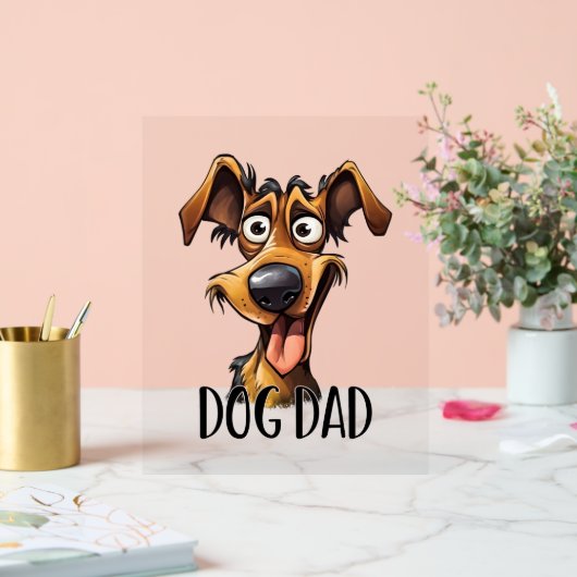 Koele hond Pap woord kunst Acryl Bord (Huwelijk)