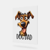 Koele hond Pap woord kunst Acryl Bord (Hoek)