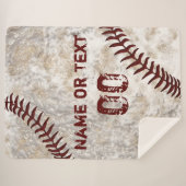 Koele Honkbal Decor voor Jongenskamer, Honkbal Sherpa Deken (Voorkant (horizontaal))