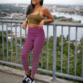 Koele horizontale rode gradiëntstrepen Trippy Leggings