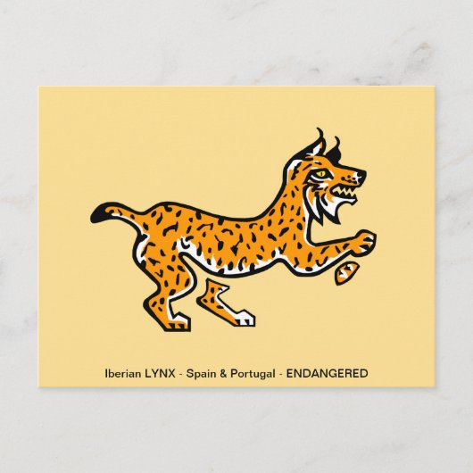 Koele Iberische LYNX - Bedreigd dier - Wildlife - Briefkaart (Voorkant)