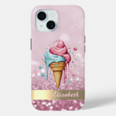 Koele ijs druppelen glitter bokeh Case-Mate iPhone case (Achterkant)