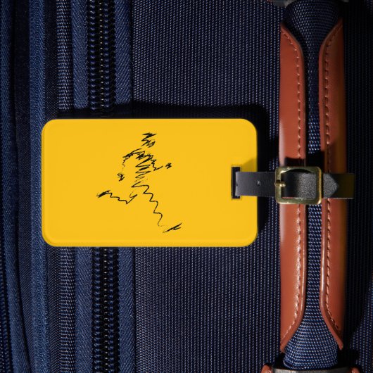 Koele illustratie van de looppas bagagelabel (Voorkant Insitu 4)