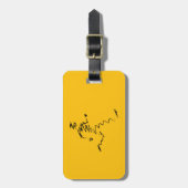 Koele illustratie van de looppas bagagelabel (Voorkant verticaal)