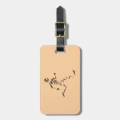 Koele illustratie van de looppas bagagelabel (Voorkant verticaal)