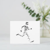 Koele illustratie van de looppas briefkaart (Staand voorkant)