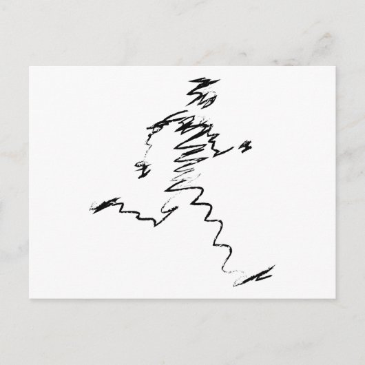 Koele illustratie van de looppas briefkaart (Voorkant)