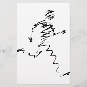 Koele illustratie van de looppas briefpapier