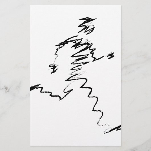 Koele illustratie van de looppas briefpapier (Voorkant)