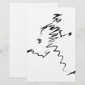 Koele illustratie van de looppas briefpapier (Voorkant / Achterkant)