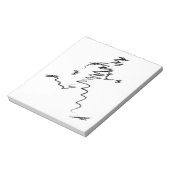 Koele illustratie van de looppas notitieblok (Linkerzijde)