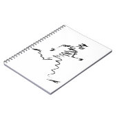 Koele illustratie van de looppas notitieboek (Linkerzijde)