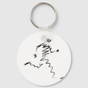 Koele illustratie van de looppas sleutelhanger