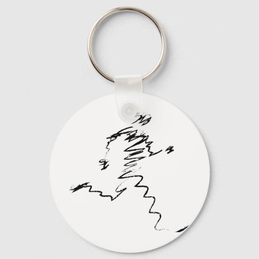 Koele illustratie van de looppas sleutelhanger (Voorkant)