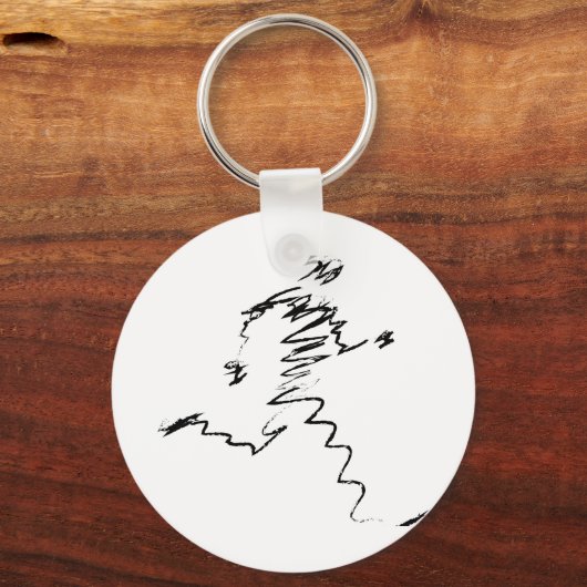 Koele illustratie van de looppas sleutelhanger (Voorkant)