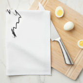 Koele illustratie van de looppas theedoek (Quarter Fold)