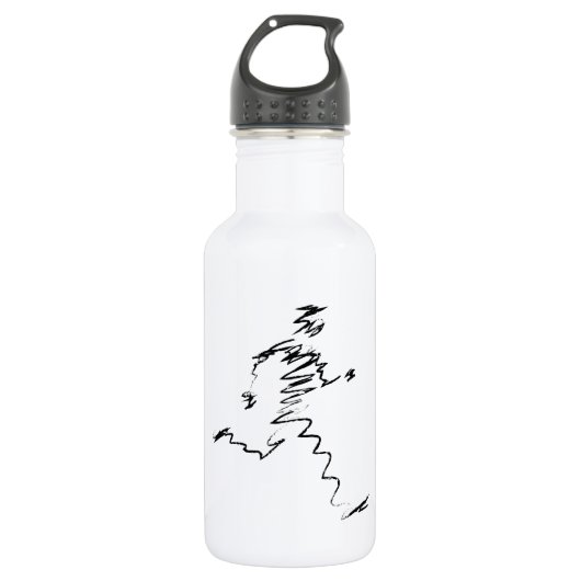 Koele illustratie van de looppas waterfles (Voorkant)