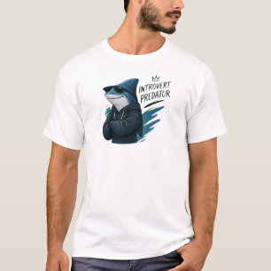 Koele Introvert Roofhaai met Zonnebril T-shirt
