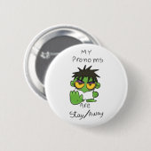Koele introverte stemming ronde button 5,7 cm (Voorkant /achterkant)