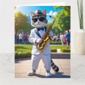 Koele Jazz Kat Kaart (Voorkant)