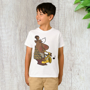 Koele jazzman die saxofoon speelt t-shirt