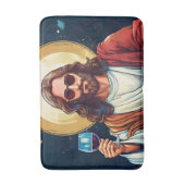 Koele Jezus Met Wijn Badmat (Voorkant Verticaal)