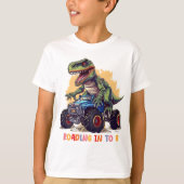 koele jongens 8e verjaardag dinosaurus prehistoris t-shirt (Voorkant)