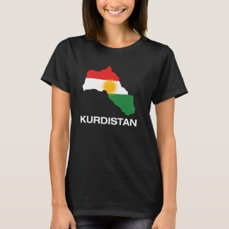 Koele kaart van Koerdistan met illustratie van de  T-shirt