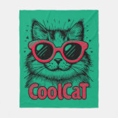Koele Kat 1 Fleece Deken (Voorkant)