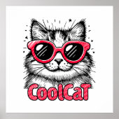 Koele Kat 1 Poster (Voorkant)