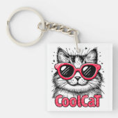 Koele Kat 1 Sleutelhanger (Voorkant)