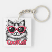 Koele Kat 1 Sleutelhanger (Achterkant)