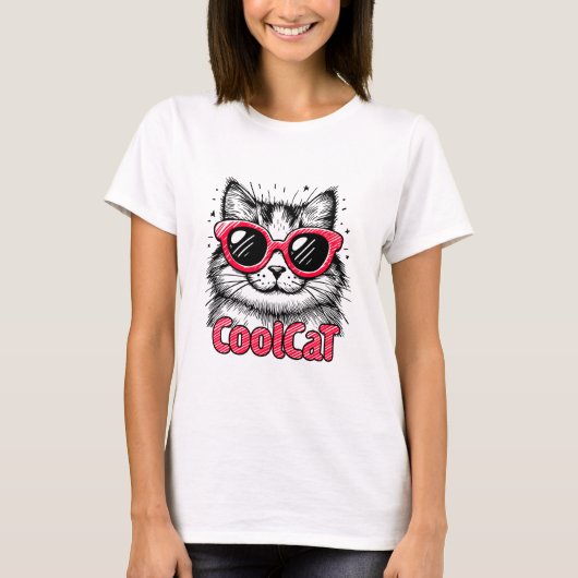 Koele Kat 1 T-shirt (Voorkant)