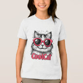 Koele Kat 1 Tri-Blend Shirt (Voorkant)