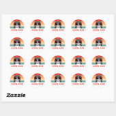Koele kat 2 ronde sticker (Vel)
