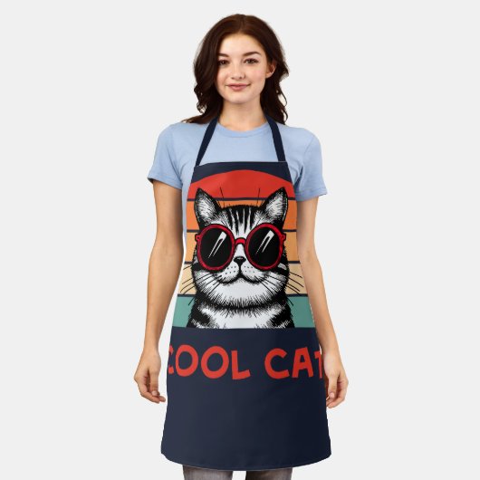 Koele kat 2 schort (Gedragen)