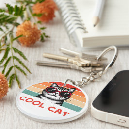 Koele kat 2 sleutelhanger
