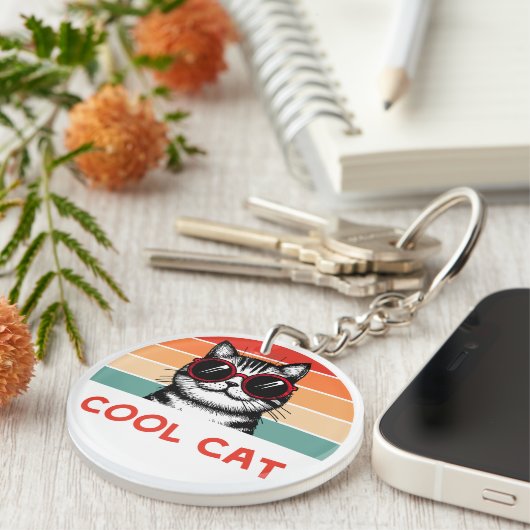 Koele kat 2 sleutelhanger (Voorkant Rechts)