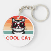 Koele kat 2 sleutelhanger (Achterkant)