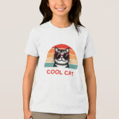 Koele kat 2 Tri-Blend shirt (Voorkant)
