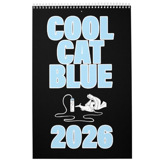 Koele kat Blue 2026 Agenda Kalender (Hoes)