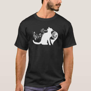Koele Kat die Franse Hoorn speelt Musicus Orkest M T-shirt