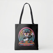 Koele Kat DJ Tote Bag (Voorkant)