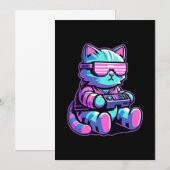 Koele Kat Gamer Kaart (Voorkant / Achterkant)