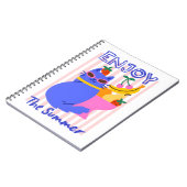 Koele Kat Genietend van de Zomer Notitieboek (Linkerzijde)
