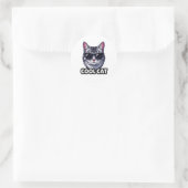 Koele Kat Humoristische Sticker (Tas)